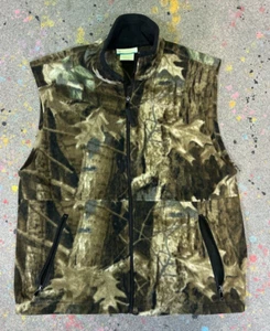 Columbia Camouflage Fleece Vest Full Zip Sleeveless Outdoors Hunting Size M - Picture 1 of 7