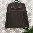 KHL Women?s Long Sleeve 1/4 Button Up Army Green Sweater Pullover Size M