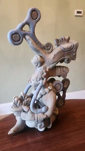 Figura Azteca Maya Inca Cerámica Cerámica Arcilla Terracota México 15" Hecha a Mano - Imagen 1 de 19