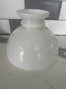 Vintage opaline glass oil lamp shade - Picture 1 of 6