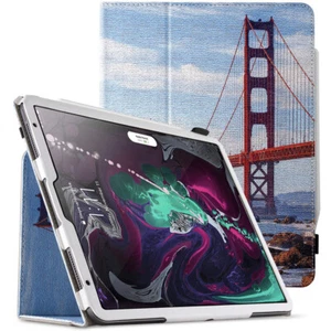 For iPad Pro 11 Case 2018 Poetic Leather Tablet Smart Cover (Golden Gate Bridge) - Picture 1 of 7