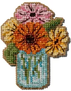 Mason Jar -Spring Bouquet 2025 Mill Hill Counted Glass Bead Kit w/Treasure - Picture 1 of 1