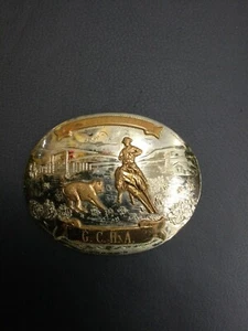 Vintage Irvine & Jachens Inc GCHA Junior Novice Cutting German Silver Buckle - Picture 1 of 4