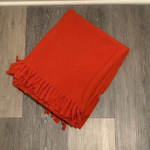 IKEA Wool Throw ORANGE Length 60in x Width 51in Pre-Owned - Picture 1 of 4