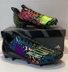 adidas Men's adizero 12 Mismatch Football Cleats IG9569 Black/Multi NIB SZ 10.5 - Picture 1 of 24