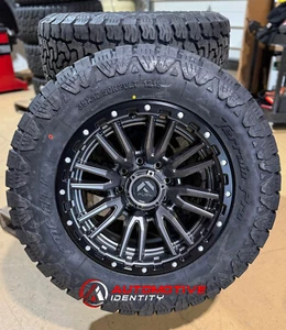 20x10 Fuel D680 Gray Rebel Wheels 35" AMP AT Tires 8x6.5 Dodge Ram 2500 3500 - Picture 1 of 5