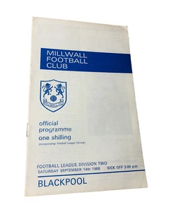 Football Programme Millwall Vs Blackpool 1968 Vintage ncb - Picture 1 of 3