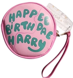 Harry Potter Pink Happee Birthdae Harry Round Coin Purse Wristlet NWT - Picture 1 of 3