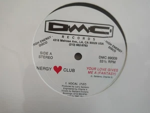 ENERGY CLUB - "YOU LOVE GIVES ME A (FANTASY) SEALED w/ 3 MIXES / DMC RECORDS '89 - Picture 1 of 2