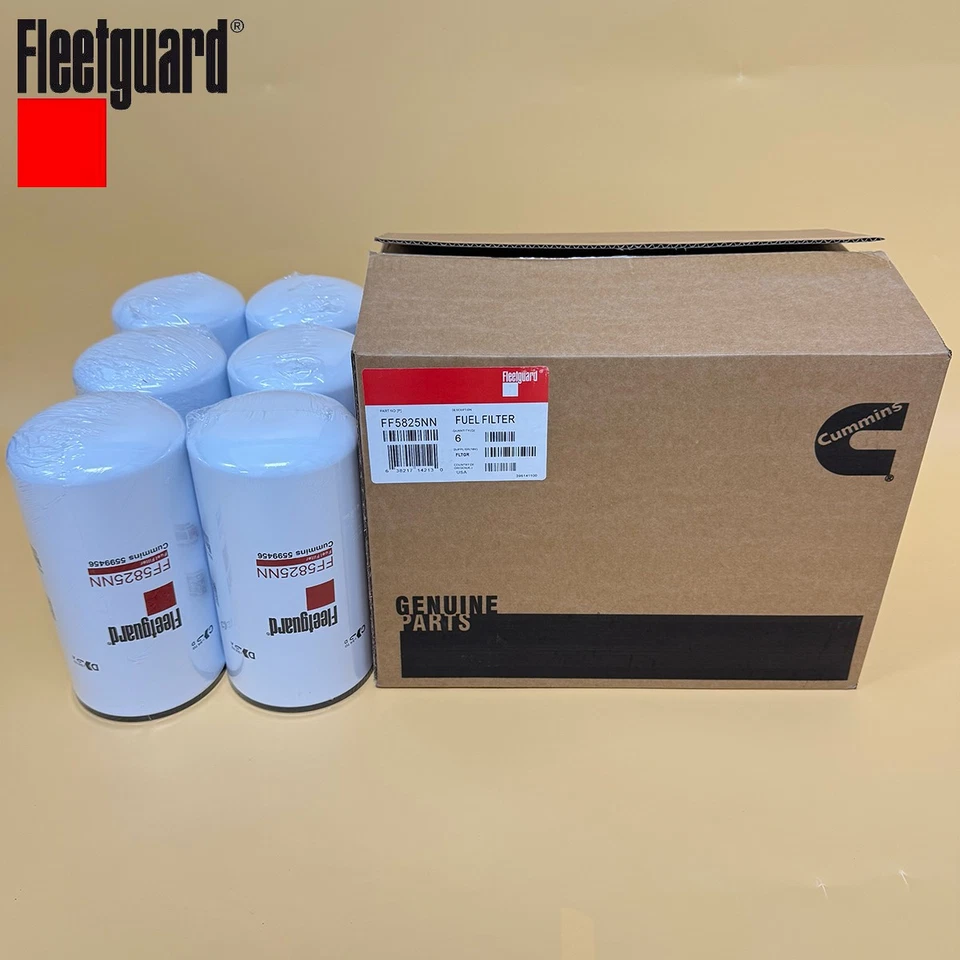 Paquete de 6 filtros de combustible Fleetguard FF5825NN 5599456 para NanoNet X15 Cummins Foto 1 de 4