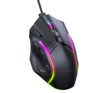 Wired Gaming Mouse Programmable 12 Keys Macro Definition Replacement RGB Gaming - Picture 1 of 13