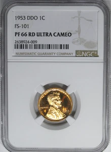 1953 1C NGC PF66RD UCAM "DDO FS-101" PROOF LINCOLN ~ POP 5/5 RARITY! - Picture 1 of 7