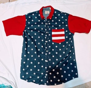 Red Head Medium Shirt American Flag Patriotic USA rot weiß blau - Bild 1 von 3