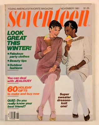 Seventeen - November 1981 Vintage Magazine - Whitney Houston Cover Foto 1 de 4