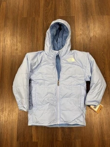 The North Face Reversible Shasta Insulated Short Parka Girls NWT Cornflower XS - Picture 1 of 12