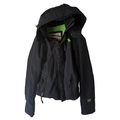 Abercrombie & Fitch Niños Niños Lluvia Invierno Chaqueta Con Capucha Cremallera Ligera Azul M Foto 1 de 4