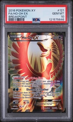 2016 POKEMON XY BREAKPOINT 121/122 FULL ART/HO-OH EX PSA 10 New Cert #. - Image 1 of 3