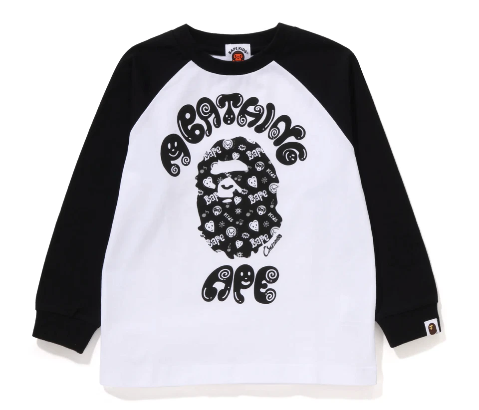 Camiseta Bape Kids X Chocomoo College L/S Negra Blanca Camisa Talla 130 K Foto 1 de 1