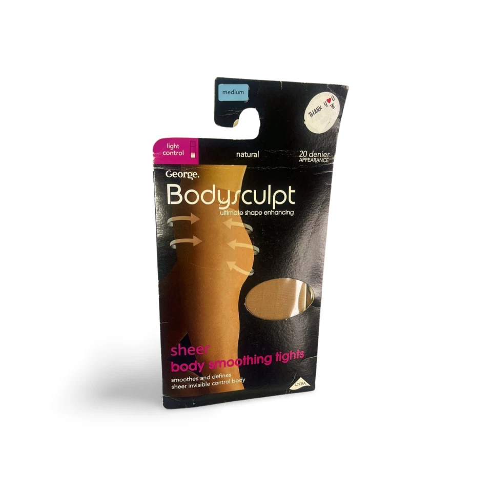 20 Denier Natural Tights Body Smoothing Light Control George Bodysculpt M - Image 1 of 4