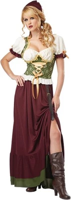 Renaissance Wench Peasant Girl Woman Fancy Dress Up Halloween Adult Costume - Image 1 of 2