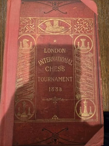Vintage London 1883 International Chess Tournament Book 1st Edition - Imagen 1 de 24