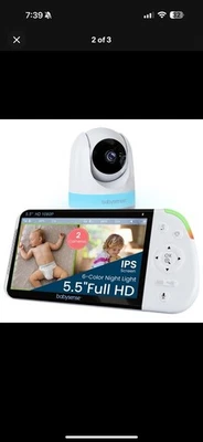 Monitor de bebé Babysense 5,5” 1080p Full HD pantalla dividida Foto 1 de 4