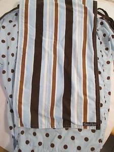 Trend Lab Max Dot Hamper Fabric & Mesh Liner Only Blue Brown NO FRAME VGUC - Picture 1 of 3