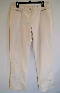 Callaway Damen creme Golfhose Größe 10 weiße Nähte Akzente Taschen schön - Bild 1 von 13