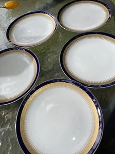 Juego de 5 platillos Winterling Bavaria azul dorado real cobalto picante - Imagen 1 de 4