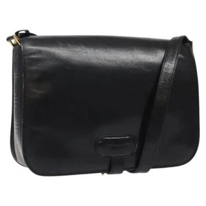 GIVENCHY Shoulder Bag Leather Black Gold Auth bs25992 - Picture 1 of 24