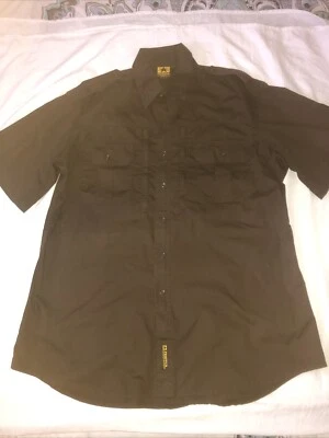 Propper Short Sleeve Shirt - Tactical Work Wear Zip Up Faux Button Down Blue - L - Image 1 of 4