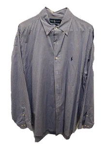 Men’s Polo Ralph Lauren Yarmouth Blue Long Sleeve Dress Shirt- Size 16.5 34/35 - Picture 1 of 13