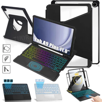 For Samsung Galaxy Tab A9+/A9 Plus 11" inch Tablet Touchpad Keyboard Case Mouse - Image 1 of 4