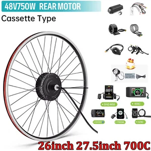 Bafang 48V 750W Rear Hub Motor Electric Bicycle Conversion Kit 26in 27.5in 700C - Picture 1 of 28