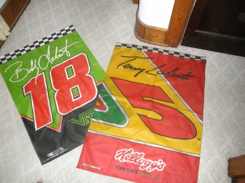 2 VINTAGE TERRY & BOBBY LABONTE NASCAR FLAGS   1996 Cover