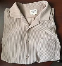 Brooklyn Pleated Dress Shirt ( Tan - L ) - COMMON NEED