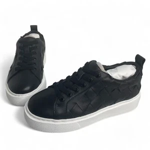 JSlides Dede Woven Black Leather Sneakers Women's SZ 6 M Platform Slip-in NIB - Picture 1 of 8