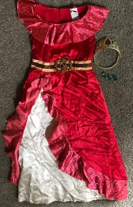 Disney Elena of Avalor Girls Costume 7-8 Earrings & Crown Princess Halloween - Picture 1 of 8