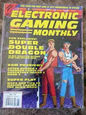 Electronic Gaming Monthly magazine May 1992 Super Double Dragon Master Contra 3 - Image 1 of 2