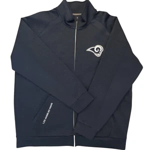 NFL Los Angeles Rams Jacket Mens XXL 2XL Navy Blue Classic Embroidered Full Zip - Picture 1 of 11