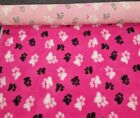 PINK PAWS - VET bed Bedding NON SLIP Pet Whelping Dog Puppy VetBed Duo Paw