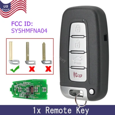 Para 2011 2012 2013 2014 Hyundai Sonata entrada sem chave controle remoto inteligente chaveiro de carro 4B - Imagem 1 de 4