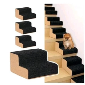 HIDOG Scala per Cani a 2 Gradini per Cani di Piccola Taglia - Altezza 6" Modulare Cuneo per Scale per Animali Domestici 4ct - Foto 1 di 3