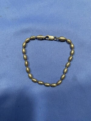 Pulsera de cuentas vintage de plata de ley 925 de Italia 8,18 g Foto 1 de 4