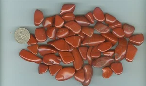 9 Ounces of Natural Red Jasper Tumbled Polished Red Jasper Rough 18mm to 32mm - Picture 1 of 2