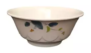 100% Melamine Bowl Noodle Soup Round Bowls White with Flower Printing 36~53 oz - Picture 1 of 15