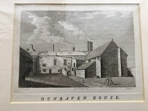 Dunraven House / Castle Glamorgan - Antique Engraving L 1700’s Mounted - Hooper - Picture 1 of 7