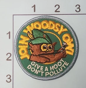Woodsy Eule Aufnäher Give a Hoot Don't Pollute USFS USA Wald bestickt - Bild 1 von 1