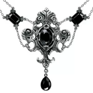 Queen of the Night Necklace, Gothic Royal Vampire Beauty Regal, Alchemy England - Picture 1 of 5