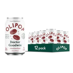 OLIPOP Prebiotic Soda, Doctor Goodwin, 12 fl oz, 12 Pack, Refrigerated - Picture 1 of 8